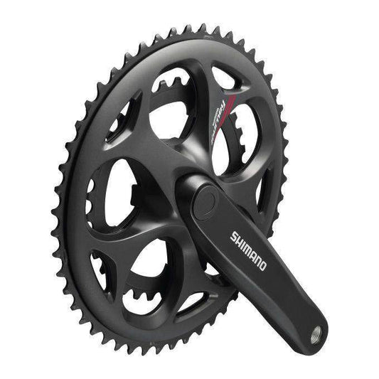Shimano Crankstel 7/8 Speed Tourney Fc-A070 Compact 170/50-34T Vierkante As - Zwart - Le Coq Wielerartikelen