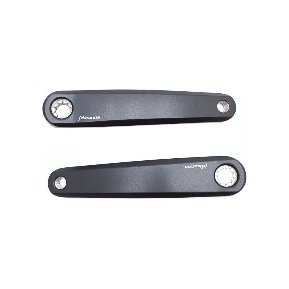 Zwart Miranda Delta crankset links en rechts met 170mm crankarm voor Bosch Gen3 motor, geschikt voor e-bikes.