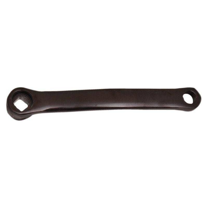 Zwarte Vinty Crankarm Links Vinty 170mm voor fiets, gecoat en stevig, zichtbaar op de afbeelding.