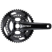 Shimano GRX FC-RX810 gravel crankstel 2x11 snelheden met 48-31T kettingbladen op een gravelbike.