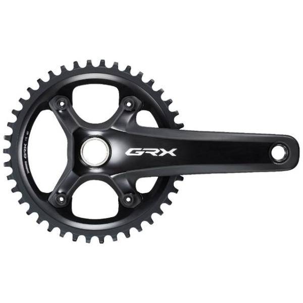 Shimano GRX FC-RX810 gravel crankstel met 11 snelheden en Hollowtech ontwerp, zwart met kettingblad en crankarmen zichtbaar