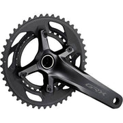Shimano GRX FC-RX600 gravel crankstel 46-30T 2x11 snelheden, zwart, geschikt voor gravelbike, zichtbaar met ketting en crankarm