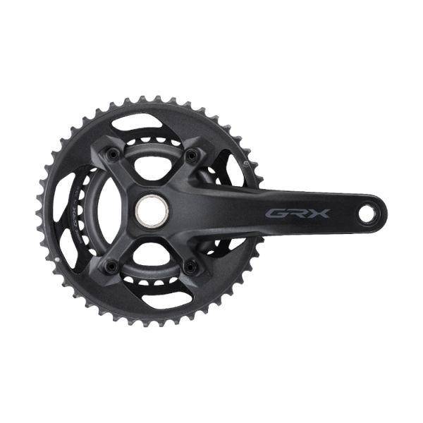 Shimano GRX FC-RX600 gravel crankstel met 46-30T kettingbladen en 2x11 snelheden, zwart en robuust voor off-road fietsen