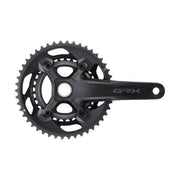 Shimano GRX FC-RX600 gravel crankstel met 46-30T kettingbladen en 2x11 snelheden, zwart en robuust voor off-road fietsen