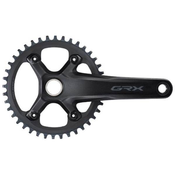 Shimano GRX FC-RX600 gravel crankstel met 40T kettingblad en 1x11 versnellingen, zwart frame met duidelijke kettingblad details