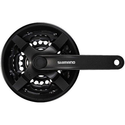 Crankstel 6/7/8 Speed Shimano Tourney Fc-Ty301 Met 170Mm Crankarm 42 X 34 X 24T - Zwart (Werkplaatsverpakking) - Le Coq Wielerartikelen