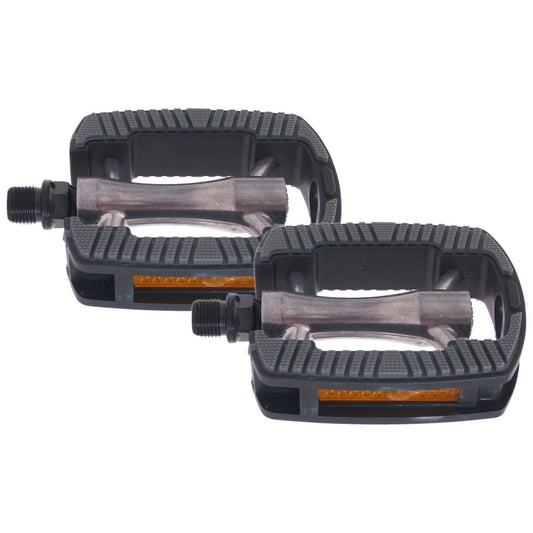 Marwi Pedaalset Sp-821 Aluminium Huis Non-Slip - Zwart / Zilver - Le Coq Wielerartikelen