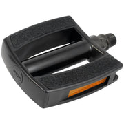 Aluminium pedaalset SP-828 van Marwi voor stads- en E-bikes, met zandblock® voetoppervlak en duurzame constructie.