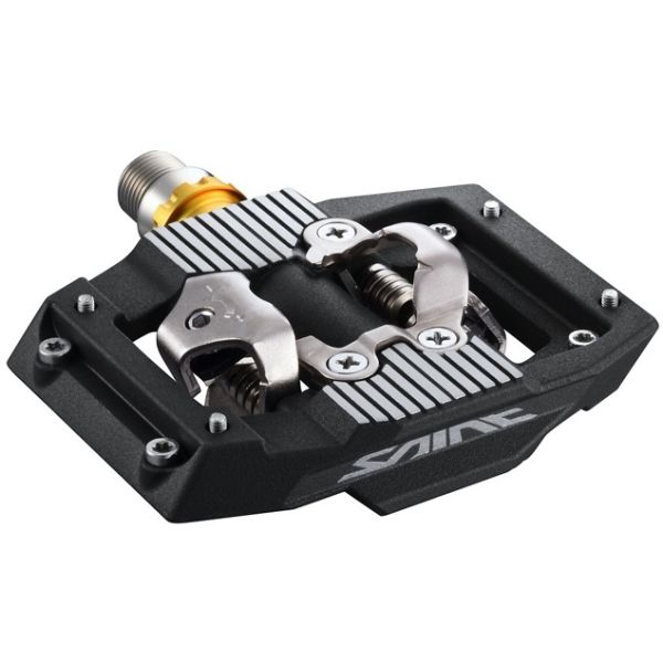 Shimano Saint PD-M821 MTB platformpedaal met dubbelzijdig SPD, zwart, robuuste en duurzame fiets pedalen voor mountainbiken.