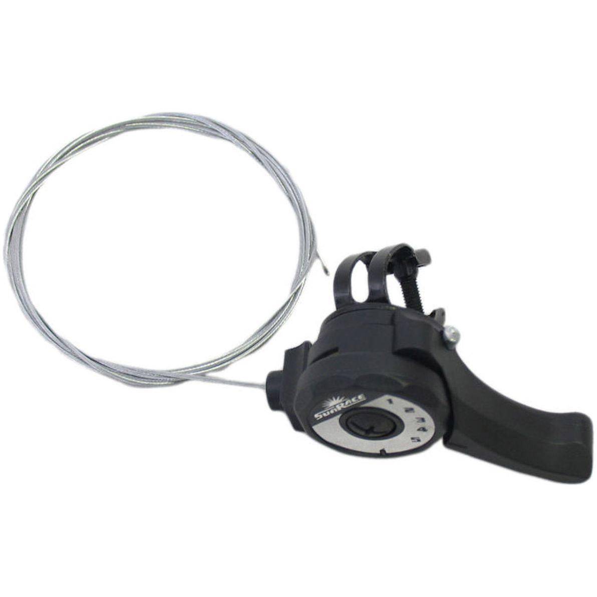 Sunrace derailleurversteller links duim voor 5-speed shifter, eenvoudig te bedienen, geschikt voor fietsversnellingen.