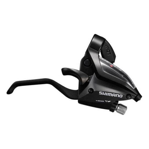 Shimano ST-EF500 7-speed schakelhendel rechts met remgreep, zwart, geschikt voor fiets met 2 vingers bediening
