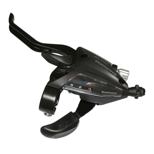 Shimano Versteller Links Met Remhendel 3 Speed St-Ef500-4 - 4 Vingers - Zwart - Le Coq Wielerartikelen