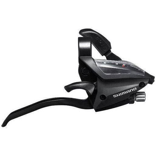 Shimano ST-EF500 8-speed remhendel rechts met shifter, zwart, 4 vingers, geschikt voor mountainbike of stadsfiets