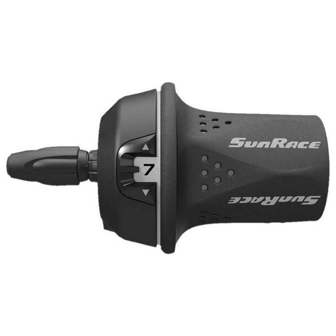 Sunrace TSM21 7-speed rechts shifter, draaiversteller met ergonomisch ontwerp voor soeie schakeling in fiets.