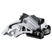 Shimano Acera FD-M3000 voorderailleur 3x9 snelheden, zwart/zilver, voor derailleur met dubbele trek en top swing.