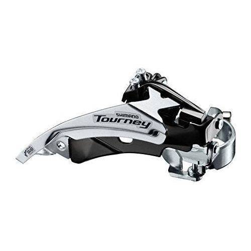 Shimano Fd-Ty510 Tourney 6/7-speed voorderailleur met top swing en dual pull, geschikt voor 48 tanden kettingblad.