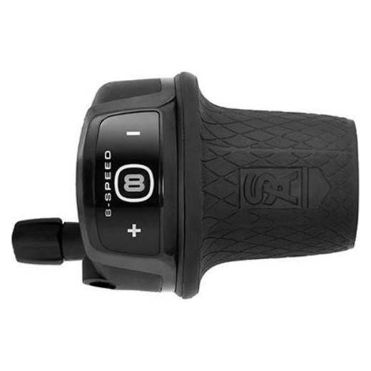Sunrace shifter Hsj238 voor Shimano Nexus 8 versnellingsnaaf, close-up van de handbediening voor naafversnellingen