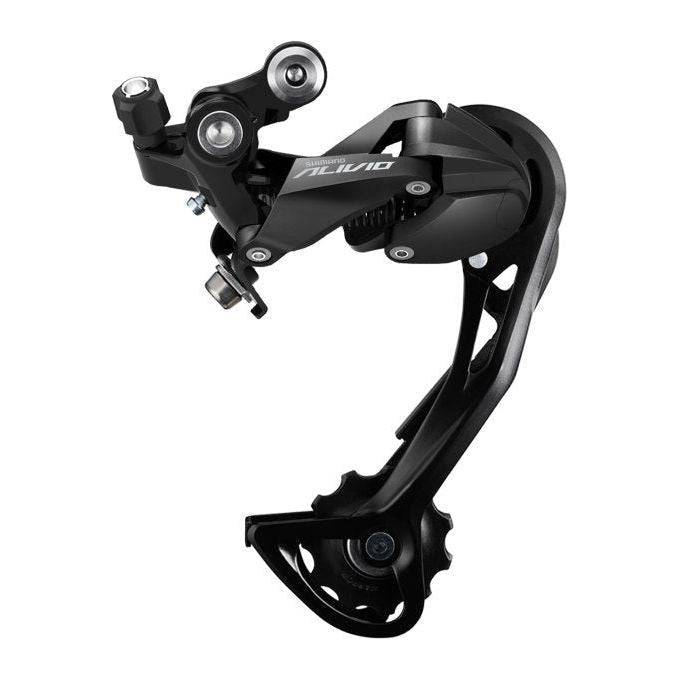 Shimano Alivio Rd-M3100 9-speed achterderailleur met lange kooi, zwart, voor mountainbikes en racefietsen.