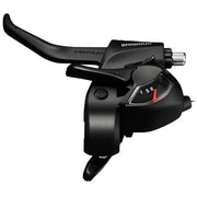 Shimano Tourney ST-TX800 3-peed shifthersteller met remhendel, zwart, voor fiets met 2 vingers bedieningsmechanisme.
