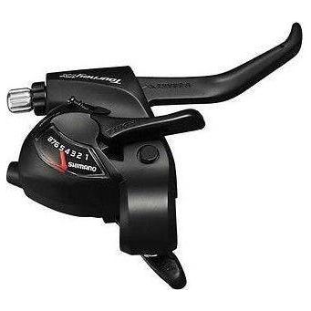 Shimano Shifter-/Remhendel 8 Speed Tourney St-Tx800 Rechts - 2 Vingers - Zwart - Le Coq Wielerartikelen