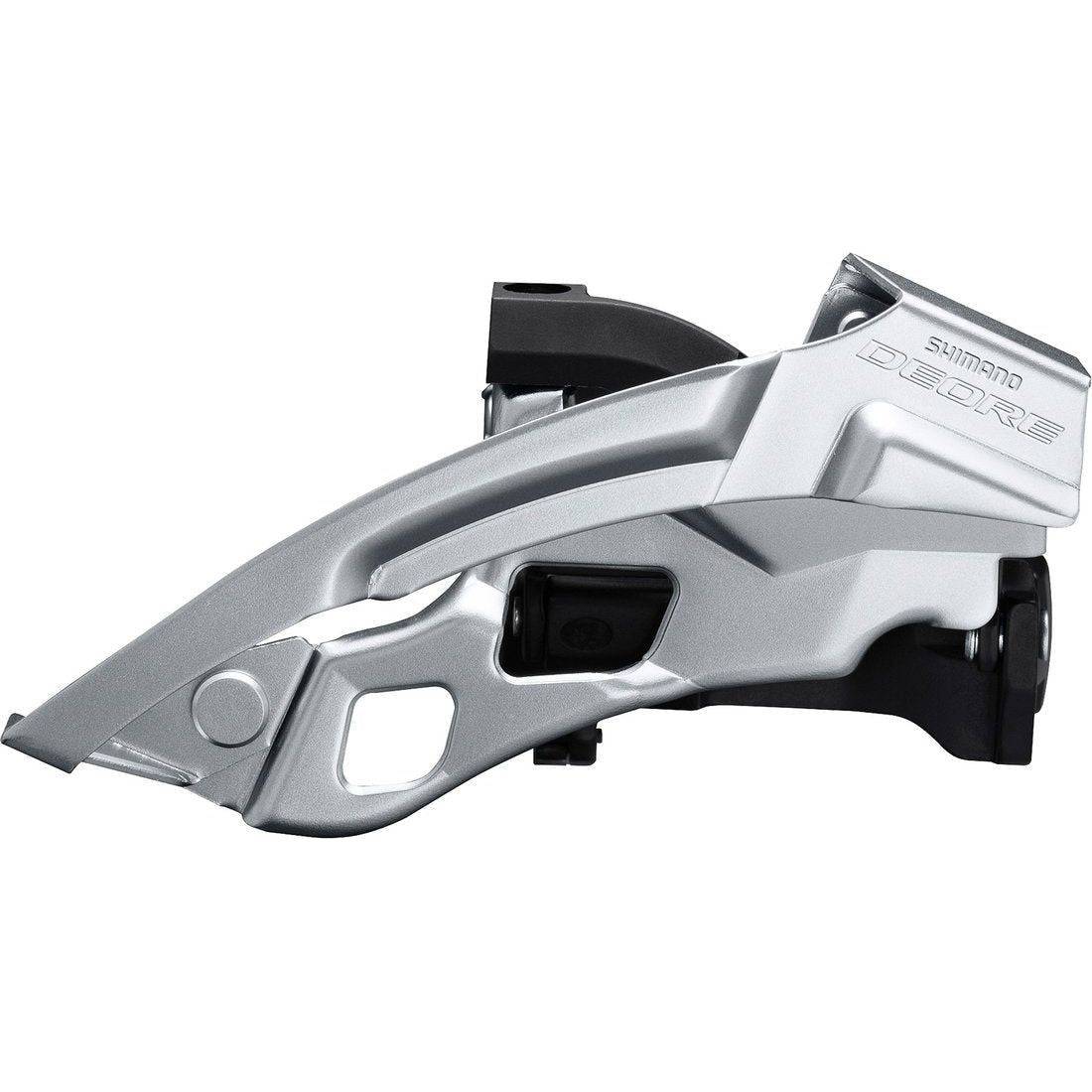 Shimano Deore FD-M6000 voorderailleur 3x10 snelheden, top-swing, lage klem voor MTB en racefietsen, zichtbaar met kabelaansluiting