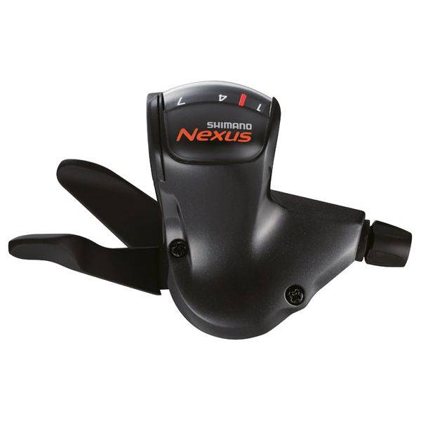 Shimano SL-7S50 7-speed Rapidfire Plus duimversteller voor Nexus 7, zwart, schakelhendel voor fiets.