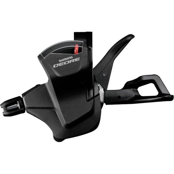 Shimano Deore MTB 3-snelheid linkshandige versnellingshendel SL-M6000 voor 2/3 snelheid, zwart en ergonomisch ontworpen