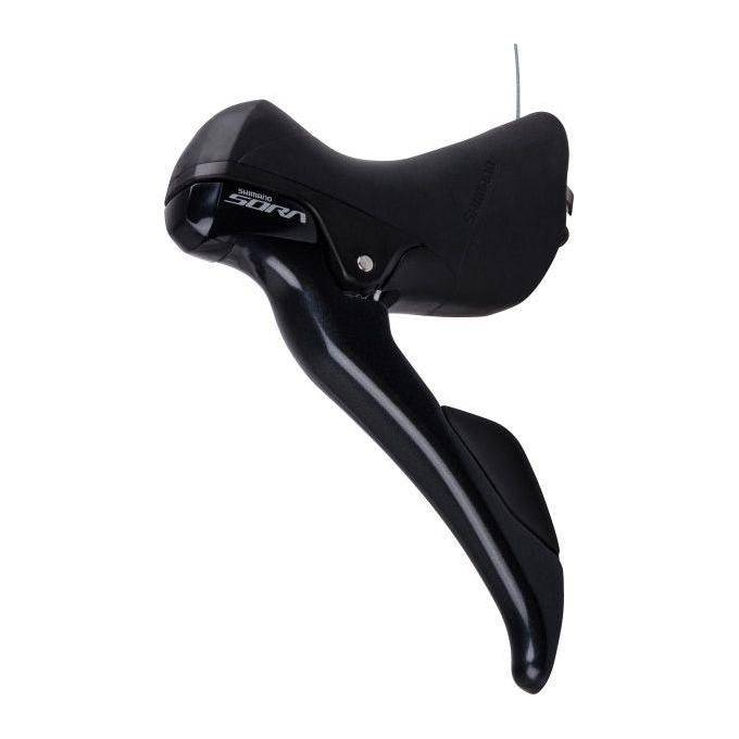 Shimano Sora ST-R3000 2-speed remhendel links, zwart, voor vouwfiets of racefiets, met comfortabele bedieningsknoppen