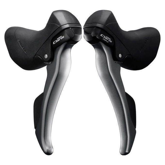 Shimano Verstellerset Met Remhendels 3 X 8 Speed Claris St-R2000 - Grijs/Zwart - Le Coq Wielerartikelen