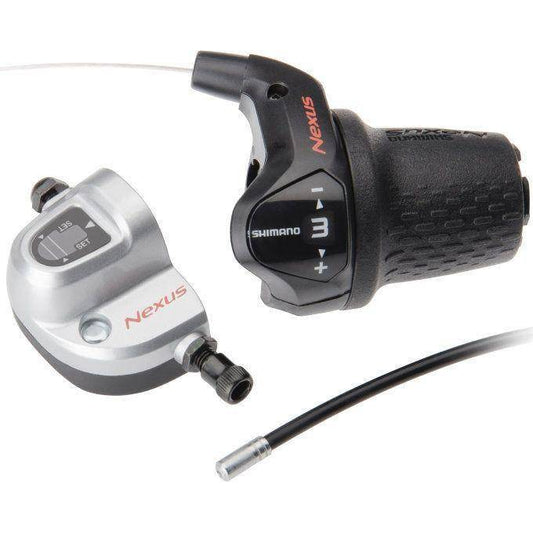 Shimano Draaiversteller 3 Speed Nexus Sl-3S42E Met Kabels En Clickbox - Zwart - Le Coq Wielerartikelen