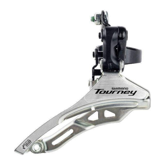 Voorderailleur 3 X 6/7 Speed Shimano Tourney Fd-Ty300 Down Swing/Down Pull - Hoge Klem Ø31,8 Mm - 42T - (66-69°) - Le Coq Wielerartikelen
