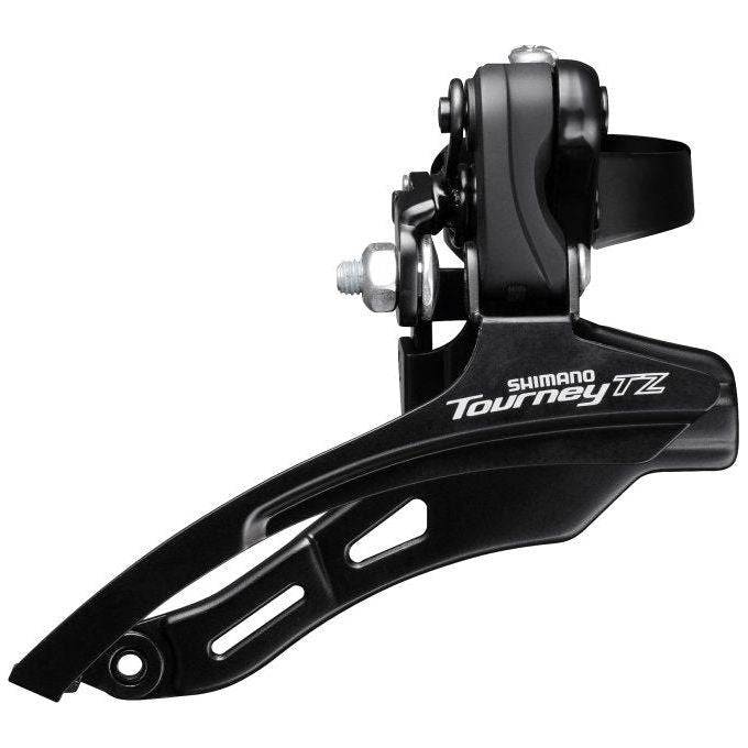 Shimano voorderailleur 6/7 speed Tourney Tz Tz500, Down Swing en Top Pull, geschikt voor snelle fietsen en soepele schakeling