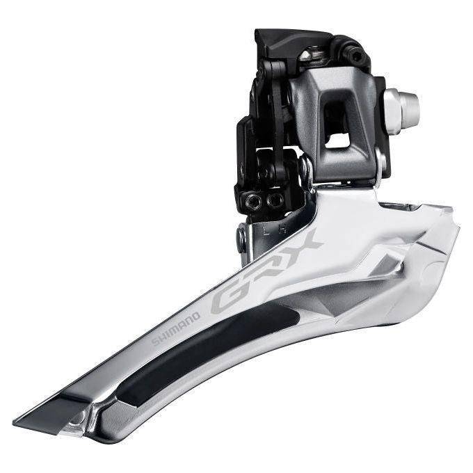 Shimano GRX FD-RS810 voorderailleur voor racefiets, 2x11 snelheden, down pull, direct mount, zwart.