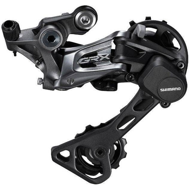 Shimano GRX RD-RX812 achterderailleur voor 11-speed met directe montage en Shadow RD design, zichtbaar in de afbeelding.