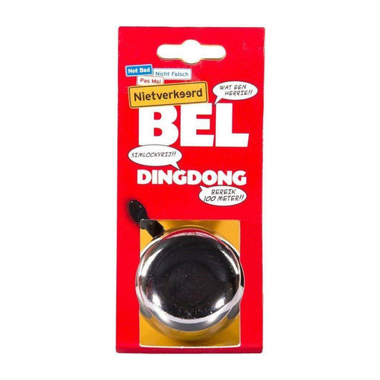 Fietsbel Ding-Dong Nietverkeerd Ø60Mm - Chroom - Le Coq Wielerartikelen
