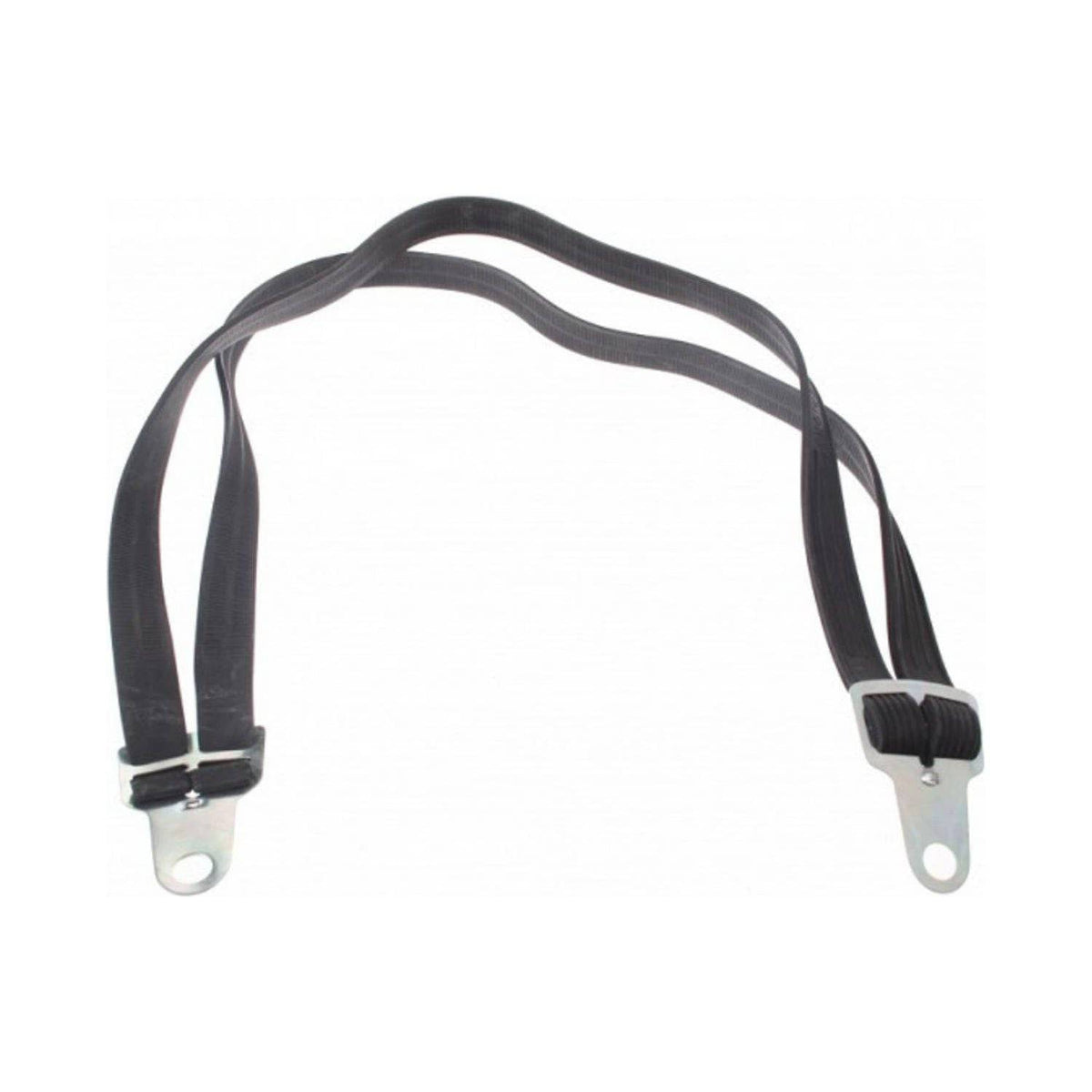 Zwarte Bibia snelbinder rubber met vaste asklem, geschikt voor snelle bevestiging en duurzame verbinding.