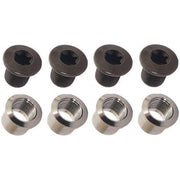 Shimano Steps bladbouten set van 4 voor SM-CRE80, geschikt voor fietskettingblad bevestiging, zwart metalen bouten.
