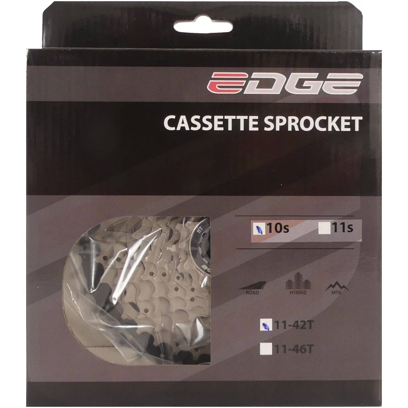 Edge Cassette 10 Speed Csm6010 - Zilver/Zwart - Le Coq Wielerartikelen