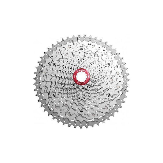 Sunrace Cassette 11 Speed Csmx8 11-42T - Zilver/Rood - Le Coq Wielerartikelen
