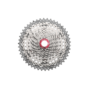 Sunrace 10-speed cassette CSMS3 11-46T met meerdere tandwielen voor racefiets of mountainbike, zwart metalen afwerking