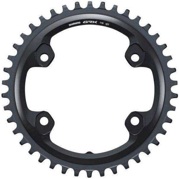 Shimano GRX FC-RX810 42T aluminium kettingblad voor 11-speed fiets, zwart, geschikt voor gravel- en cyclocrossfietsen