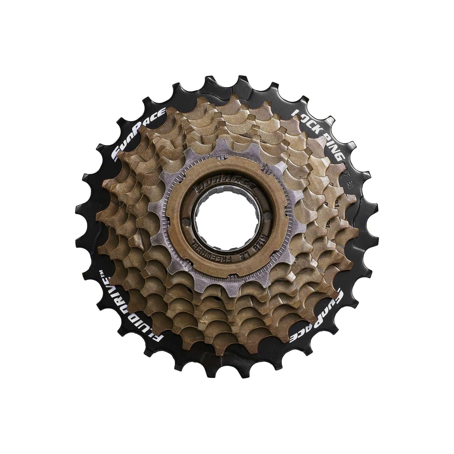 Sunrace Freewheel 7-Speed 14-28 - Zink - Le Coq Wielerartikelen