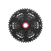 Sunrace CSMX3 10-speed cassette met 11-42T tandwielen, geschikt voor racefietsen, zichtbaar op de afbeelding.