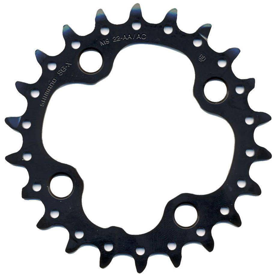 Shimano SLX FC-M660 kettingblad 22T, 4-arm, 64 mm voor mountainbikes, zichtbaar met tandwielen en bevestigingsgaten