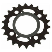 Shimano Acera FC-M361 kettingblad met 4 armen in zwart voor 10-speed fietstransmissie, zichtbaar in de afbeelding.