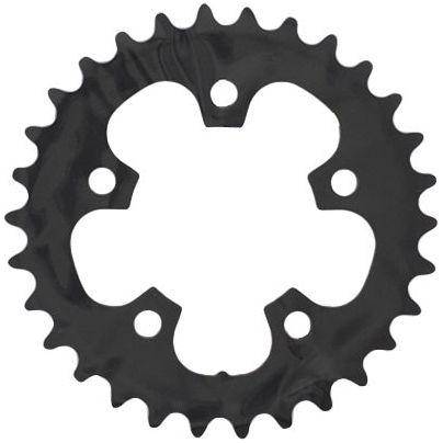 Shimano 105 FC-5703 zwart kettingblad 30T voor 10-speed fiets, zichtbaar met tandranden en bevestigingsgaten