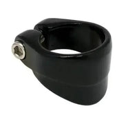 Union zadelpenklem 31,8 mm kraag voor stevige bevestiging van de zadelpen, zichtbaar met kraag en bevestigingsbout.