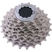 Zilveren Sunrace cassette 10 speed CSRS0 11-25T voor fiets, zichtbaar op de afbeelding met details van de tandwielen.