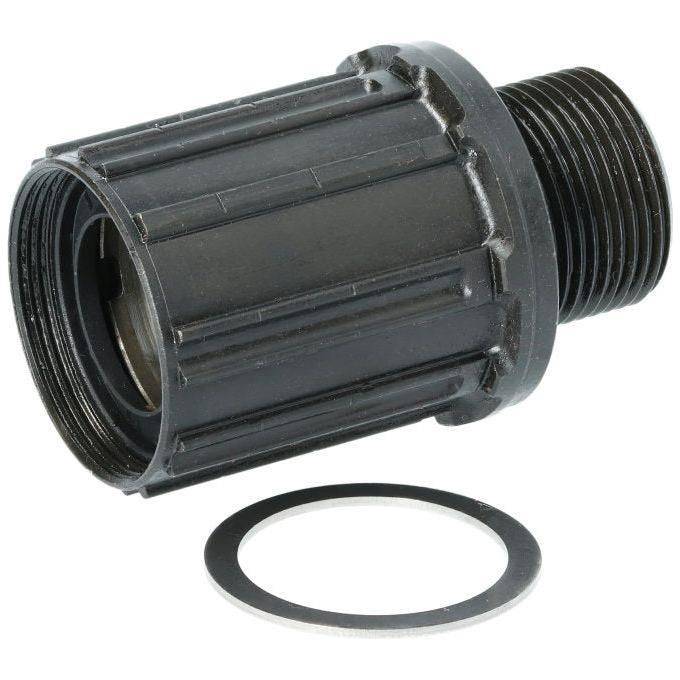 Shimano Fh-M6010 / Fh-M8010 10-speed naaf body voor mountainbikes, compatibel met Shimano hubs, zwart en metalen onderdelen
