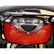 Gazelle Innergy achterlicht met rode LED-verlichting en bevestigingsbeugel voor fietsveiligheid.